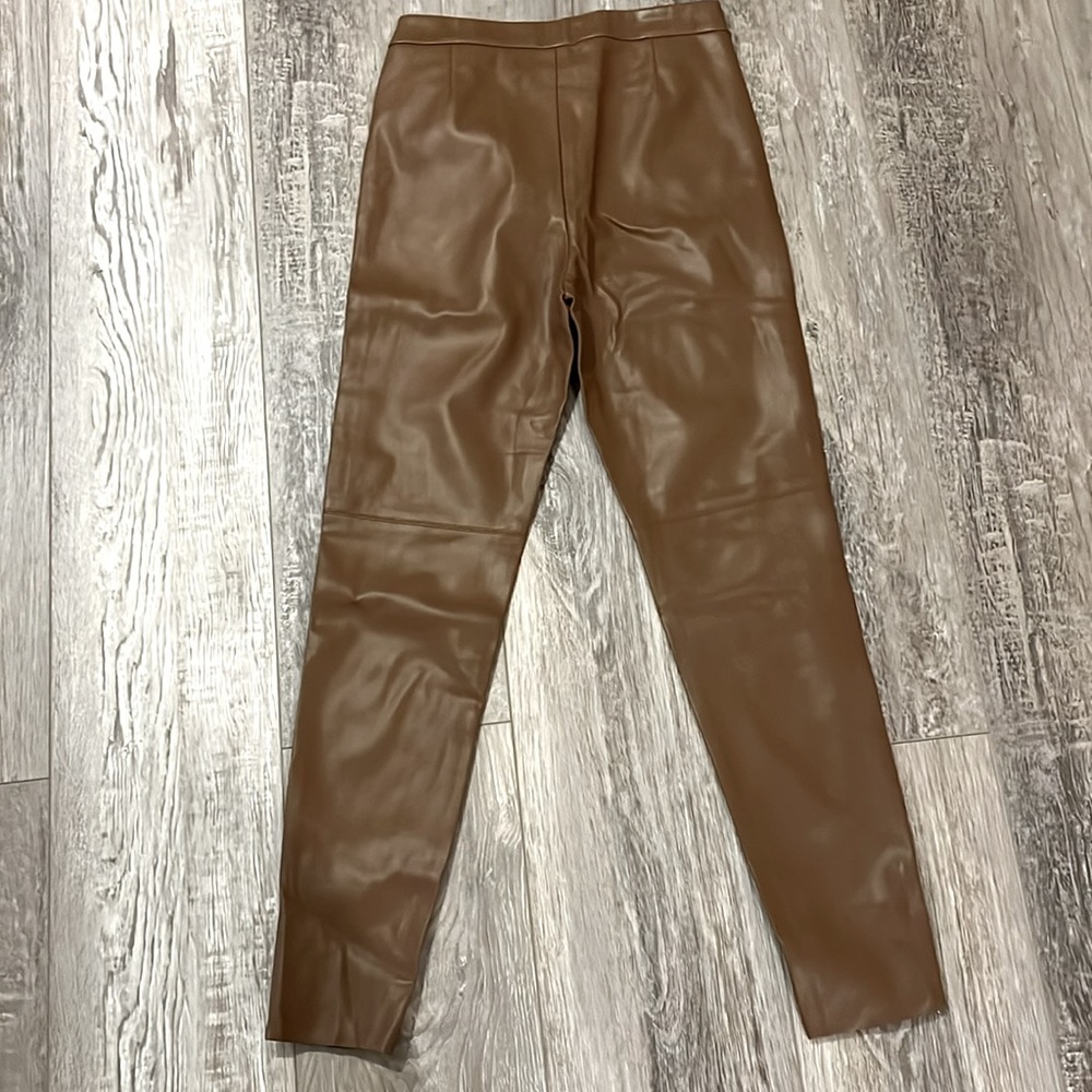 Zara pleather skinny pants.  Good condition ankle zippers Small - Picture 2 of 7